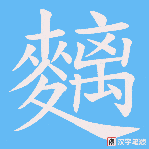 麶字笔顺动画