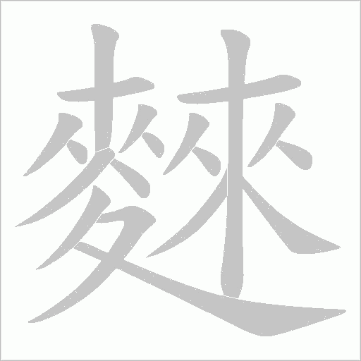 麳字笔顺动画