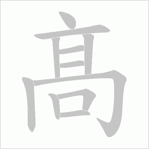 髙字笔顺动画
