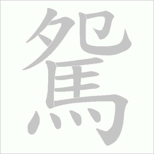 駌字笔顺动画