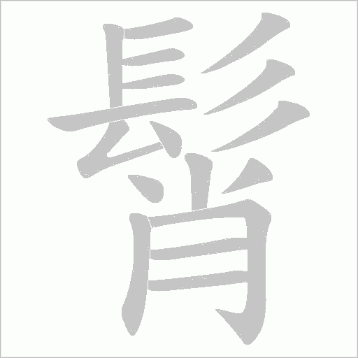 髾字笔顺动画