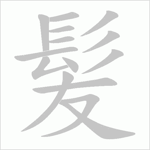 髪字笔顺动画