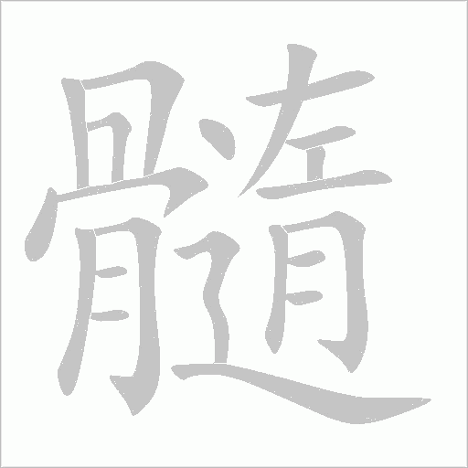 髓字笔顺动画