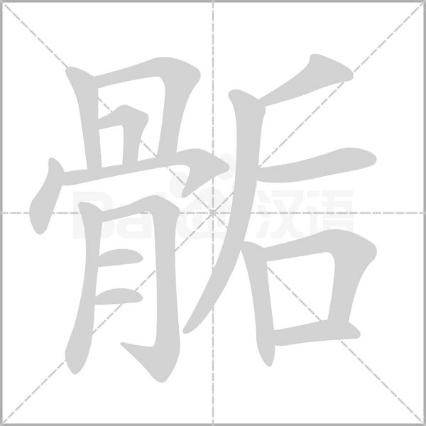 骺字笔顺动画