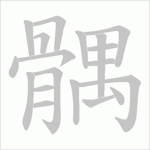 髃字笔顺动画