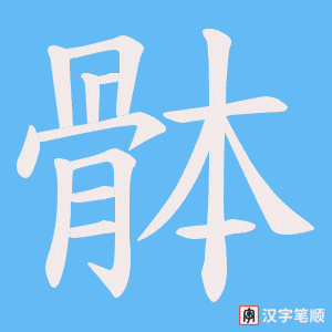 骵字笔顺动画