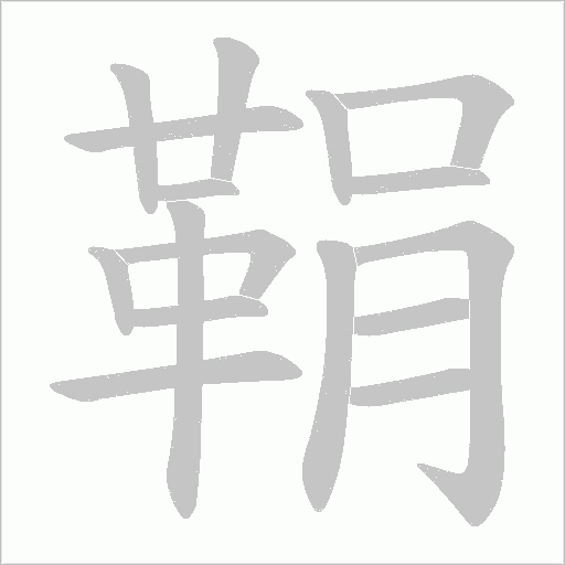 鞙字笔顺动画
