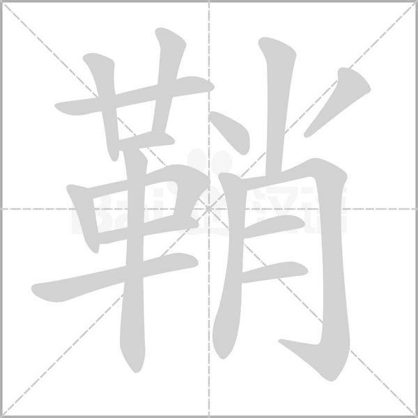 鞘字笔顺动画