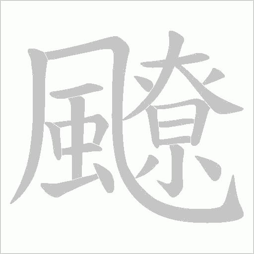 飉字笔顺动画