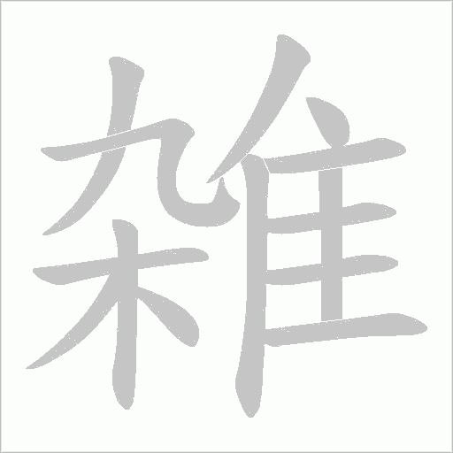 雑字笔顺动画