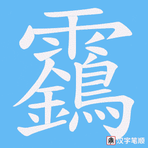 靎字笔顺动画