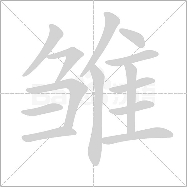 雏字笔顺动画
