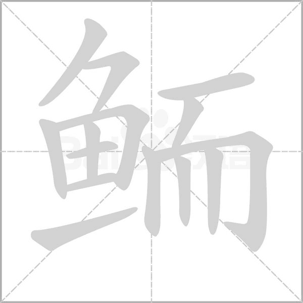 鲕字笔顺动画