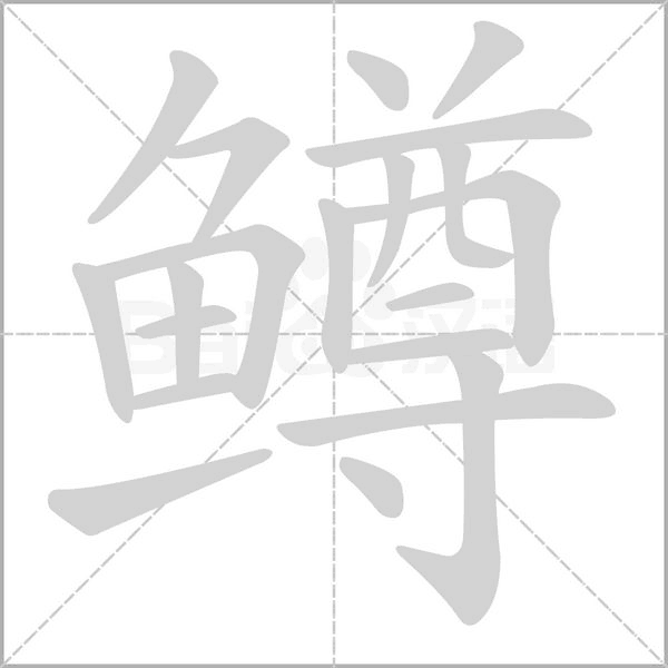 鳟字笔顺动画