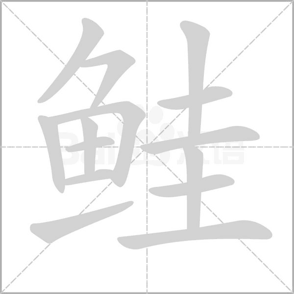 鲑字笔顺动画