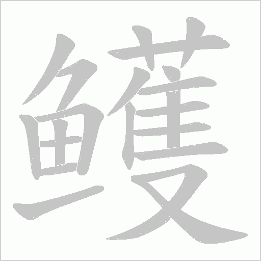 鳠字笔顺动画