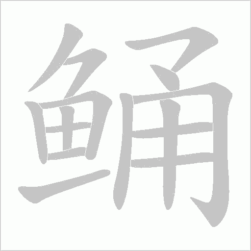 鲬字笔顺动画