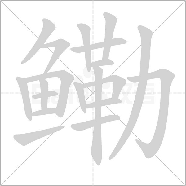 鳓字笔顺动画