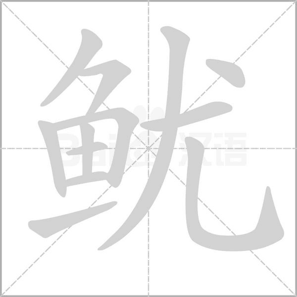 鱿字笔顺动画