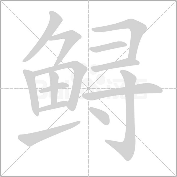 鲟字笔顺动画