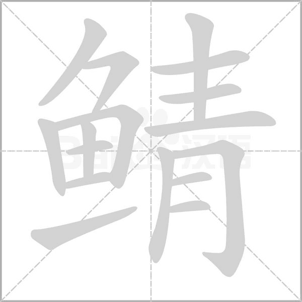 鲭字笔顺动画