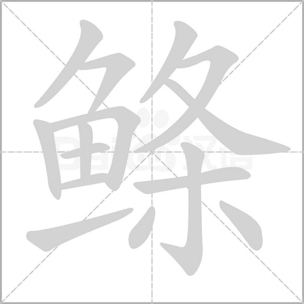 鲦字笔顺动画