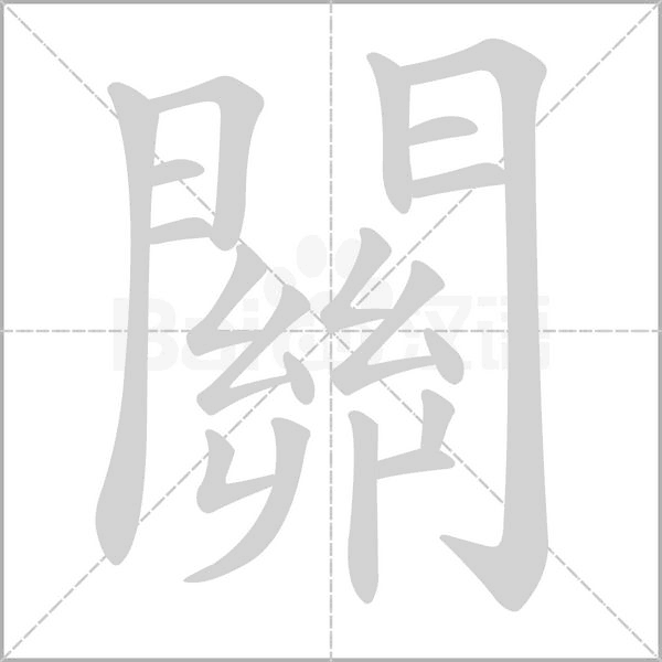關字笔顺动画