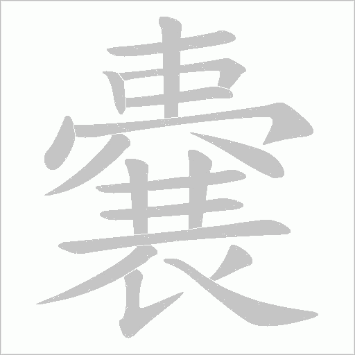 嚢字笔顺动画