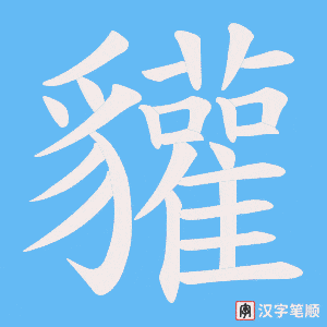 貛字笔顺动画