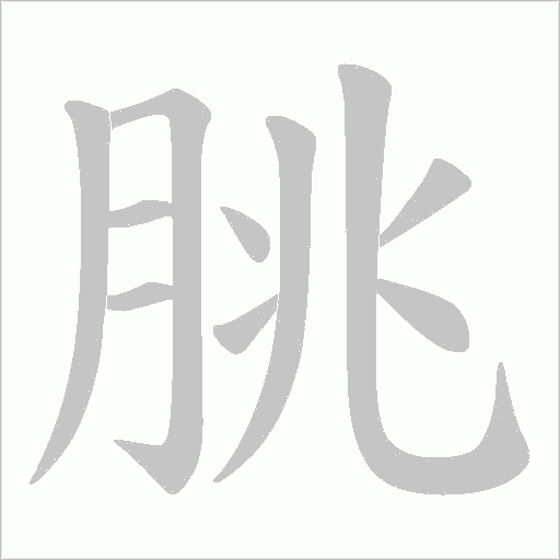 朓字笔顺动画