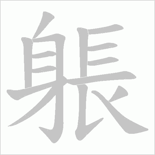 躼字笔顺动画