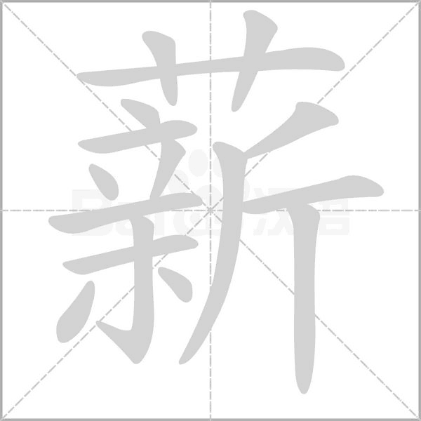 薪字笔顺动画