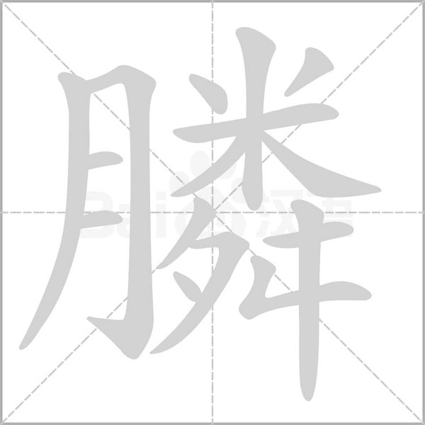 膦字笔顺动画