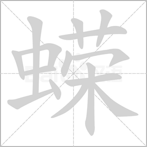 蝾字笔顺动画