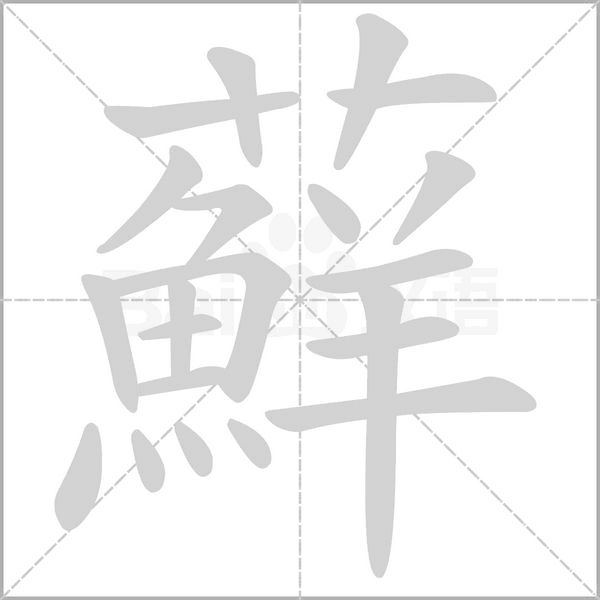 蘚字笔顺动画