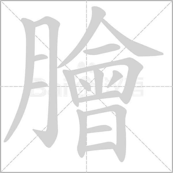 膾字笔顺动画