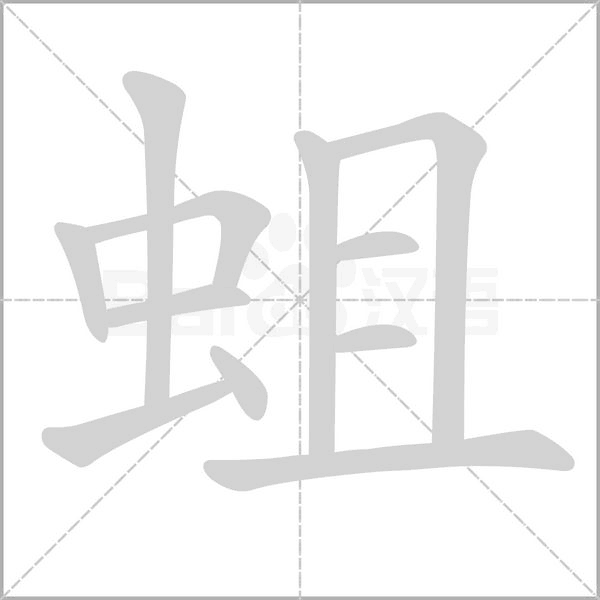 蛆字笔顺动画