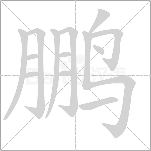 鹏字笔顺动画