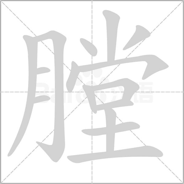 膛字笔顺动画
