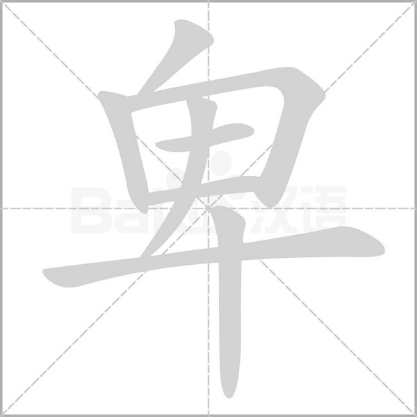 卑字笔顺动画