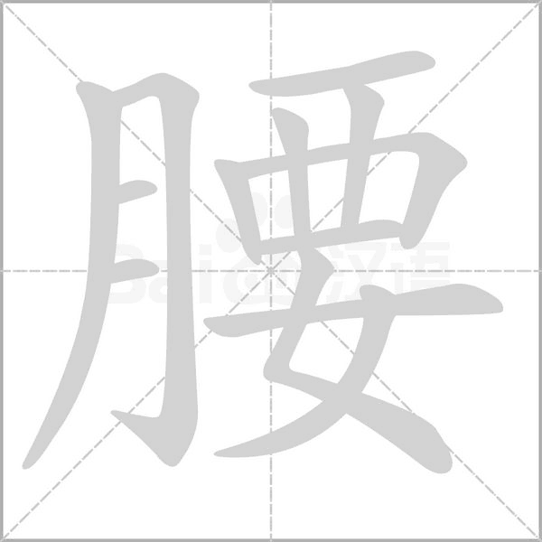 腰字笔顺动画