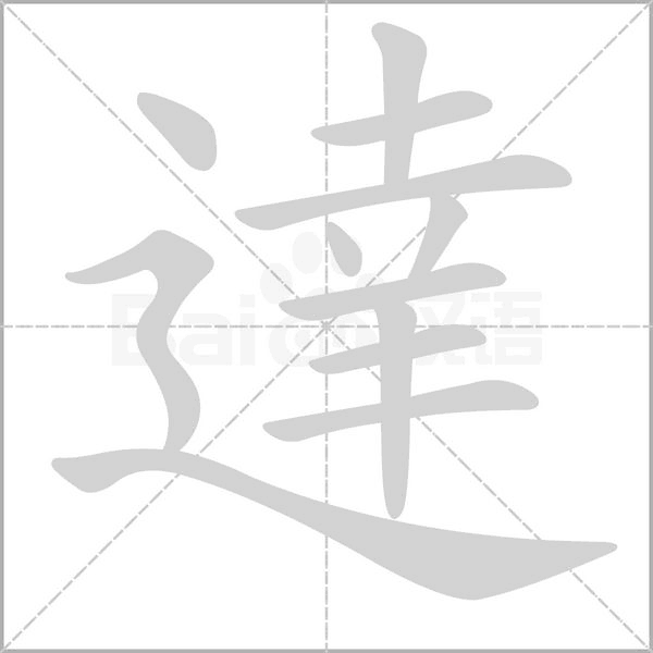 達字笔顺动画