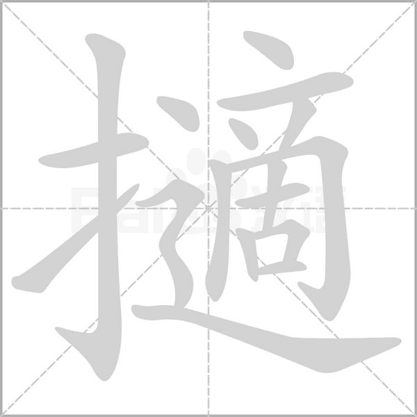 擿字笔顺动画