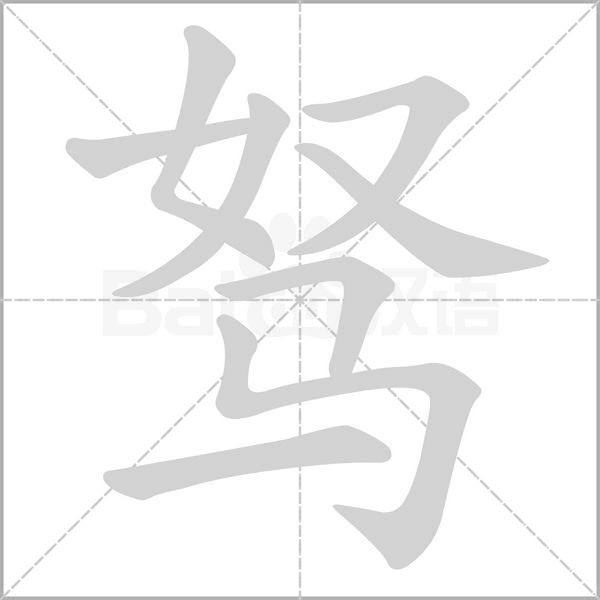 驽字笔顺动画