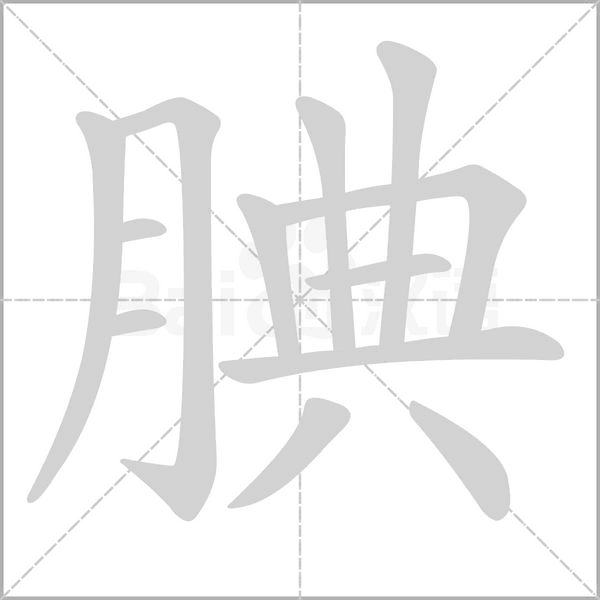 腆字笔顺动画