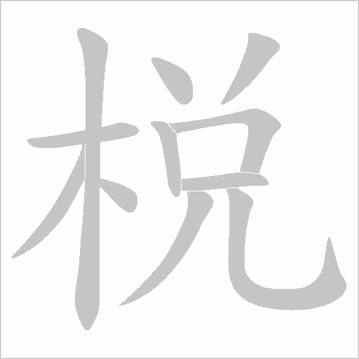 棁字笔顺动画