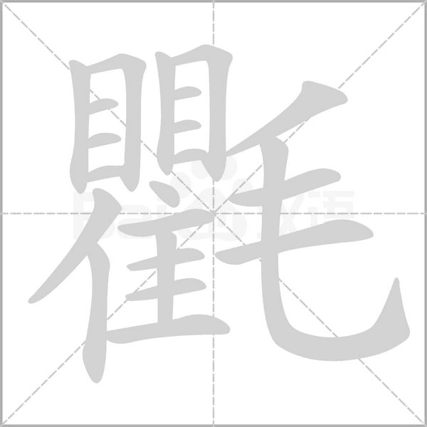 氍字笔顺动画