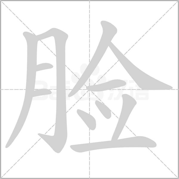 脸字笔顺动画