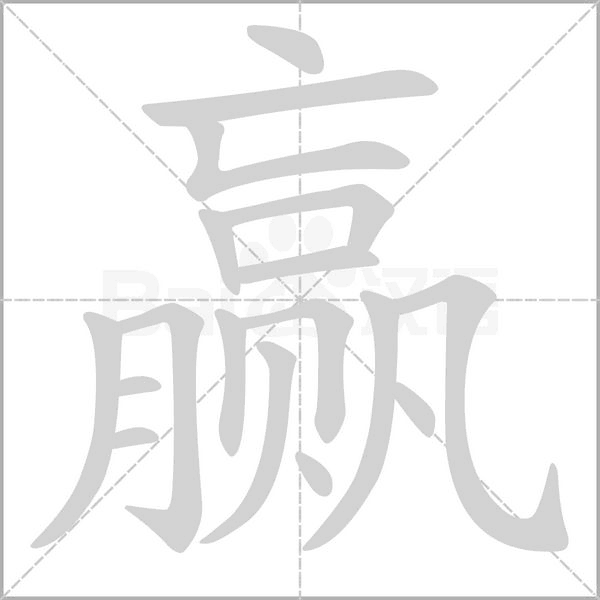 赢字笔顺动画