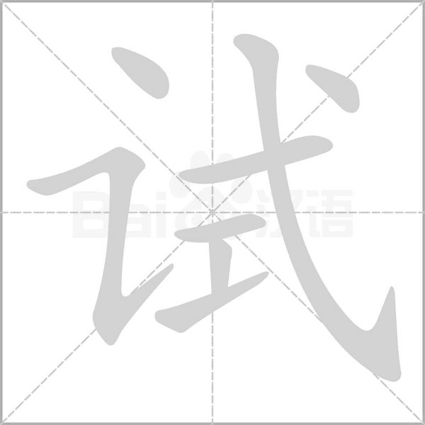 试字笔顺动画